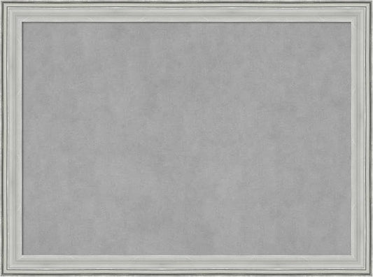 Amanti Art Silver Framed Magnetic Board 23x31 Medium Vision Board for use with Magnets, 100% Metal Sheet to Display Items as Office Decor or for Home Organization in mudroom, Kitchen or Kids Room