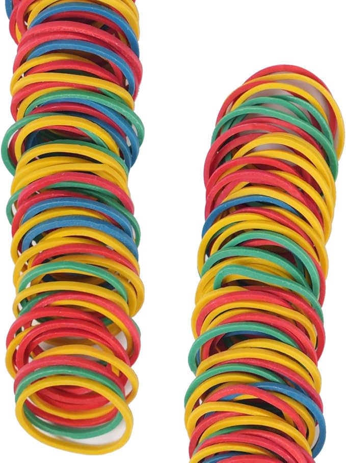 Rubber Bands Size#10 Elastic Rubber Band Multicolor 750pcs small Rubber Bands for Office Supplies School Home