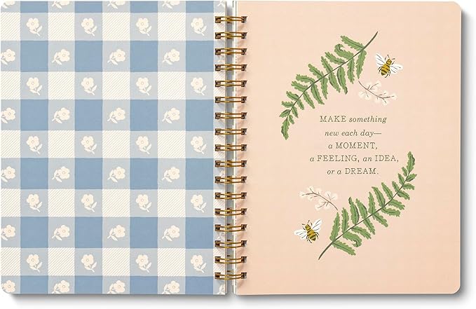 Compendium Spiral Notebook — Joy Is Handmade. — A Designer Spiral Notebook with 192 Lined Pages, College Ruled, 7.0"W x 9.25"H