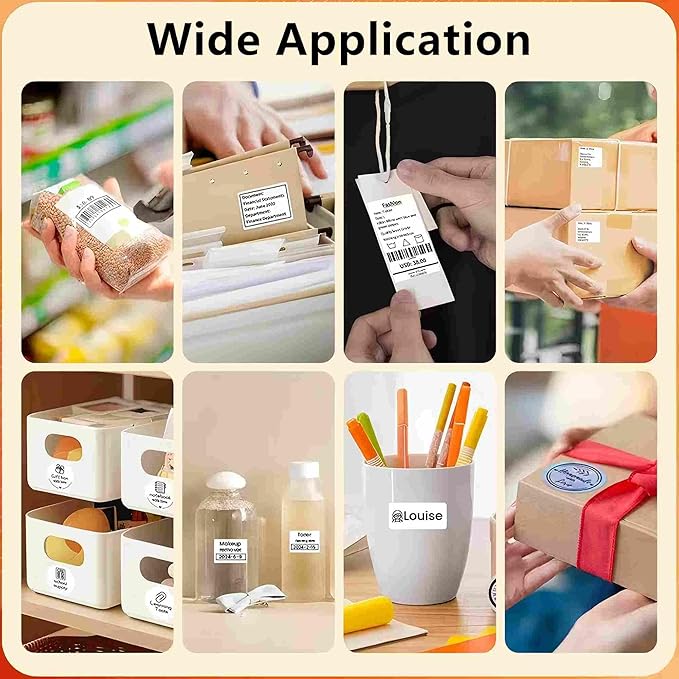 Risio Thermal Labels 2"x3.15"(50x80mm),80 Labels/Roll(10 Rolls),Waterproof, Oil-Resistant, Scratch-Resistant Thermal Label Paper,for Barcode/Address/Mailing/Logo/Business/Home