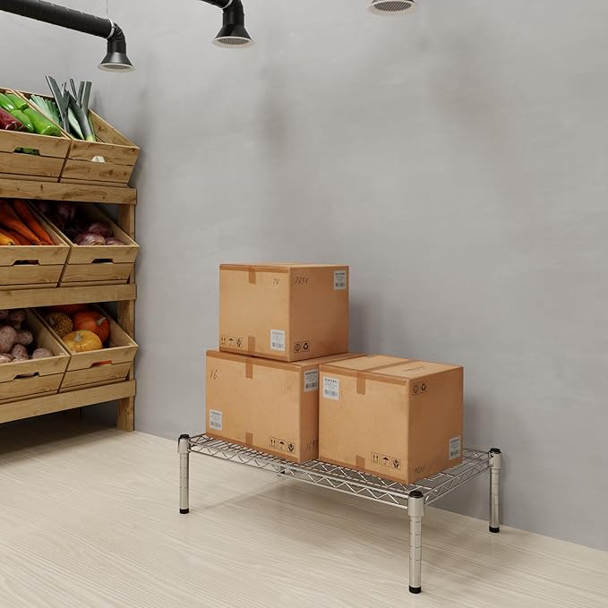 Regal Altair 18" Deep x 30" Wide x 8" Height 1-Tier Wire Shelving Kit | NSF Commercial Storage Rack Unit
