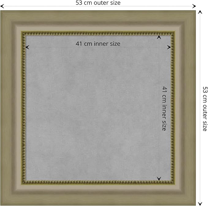 Amanti Art Silver Framed Magnetic Board 21x21 Small Vision Board for use with Magnets, 100% Metal Sheet to Display Items as Office Decor or for Home Organization in mudroom, Kitchen or Kids Room