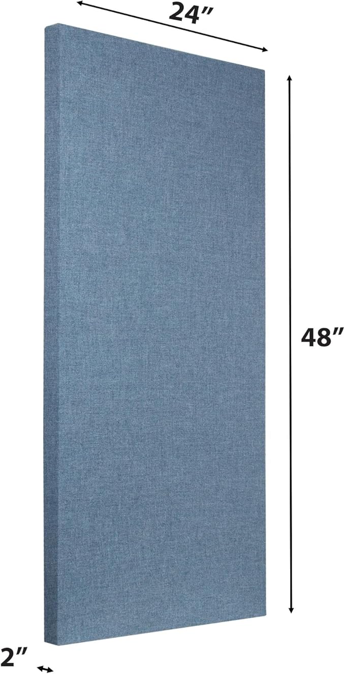 ATS Acoustics Home Office Residential Acoustic Treatment Room Kit Sound Absorbing Acoustic Panel 6 Pack for 50-100 Sq Ft (Light Blue)