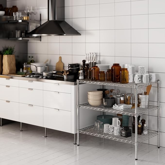 Regal Altair 24" Deep x 36" Wide x 34" Height Wire Shelving Kit | 3-Tier | NSF Commercial Storage Rack Unit