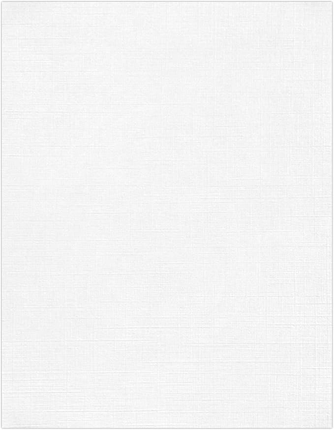 LUXPaper 8.5" x 11" Classic Linen Paper | Letter Size | Avon Brilliant White | 70lb. Text | 1,000 Qty