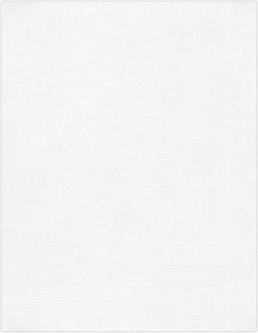 LUXPaper 8.5" x 11" Classic Linen Paper | Letter Size | Avon Brilliant White | 70lb. Text | 500 Qty