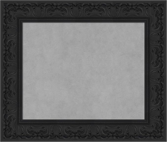 Amanti Art Black Framed Magnetic Board 23x27 Small Vision Board for use with Magnets, 100% Metal Sheet to Display Items as Office Decor or for Home Organization in mudroom, Kitchen or Kids Room