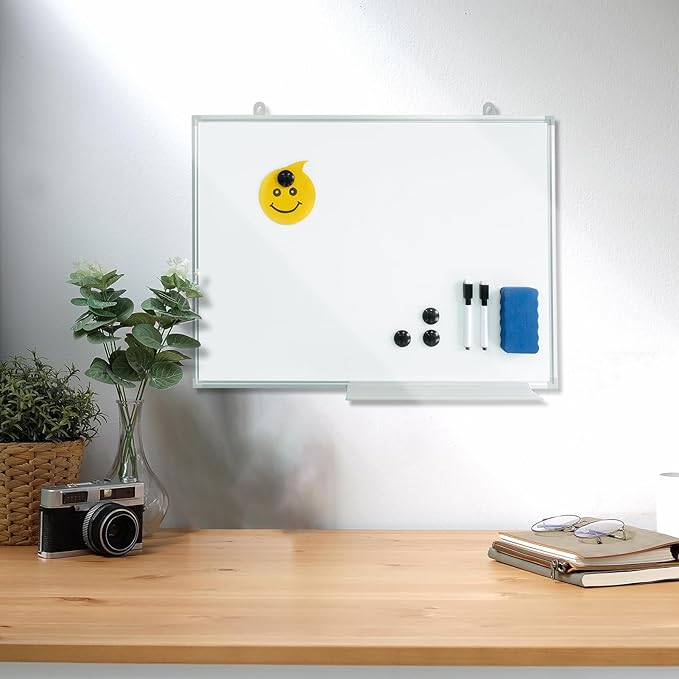 Magnetic Writeboard 24X36 Dry Erase Board Hanging & Wall Mounted Whiteboard S Aluminium Frame Message Boards for Home, School, Office, Kitchen