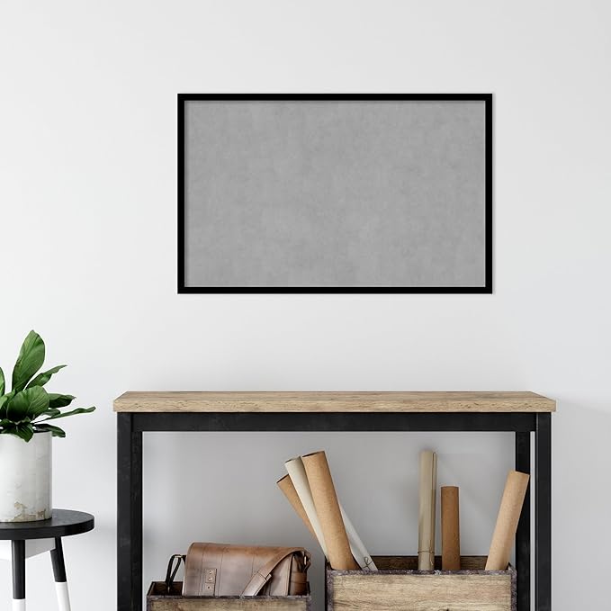 Amanti Art Black Framed Magnetic Board 21x33 Large Vision Board for use with Magnets, 100% Metal Sheet to Display Items as Office Decor or for Home Organization in mudroom, Kitchen or Kids Room