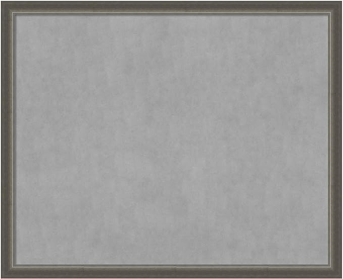 Amanti Art Silver Framed Magnetic Board 35x43 X-Large Vision Board for use with Magnets, 100% Metal Sheet to Display Items as Office Decor or for Home Organization in mudroom, Kitchen or Kids Room