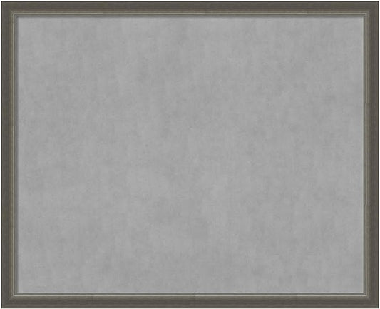 Amanti Art Silver Framed Magnetic Board 35x43 X-Large Vision Board for use with Magnets, 100% Metal Sheet to Display Items as Office Decor or for Home Organization in mudroom, Kitchen or Kids Room
