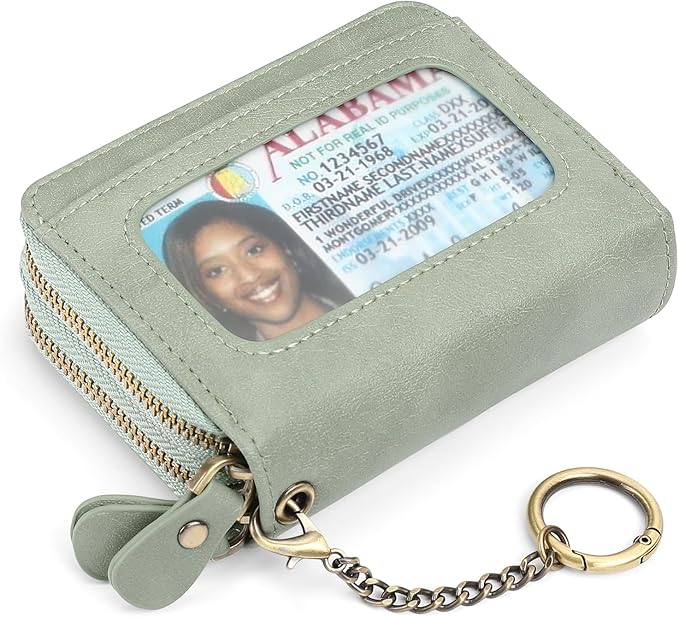 GOIACII Small Genuine Leather Wallet for Women, RFID Blocking Credit Card Holder Wallet