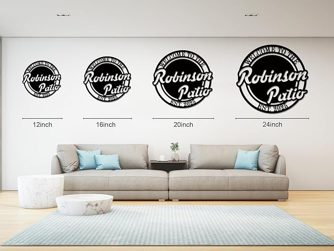Personalized Patio Signs Outdoor Custom Last Name Sign Personalized Family Name Sign Outdoor Wall Decor Backyard Metal Sign Personalized Sign for Patio Decor Metal Wall Art Housewarming Gift