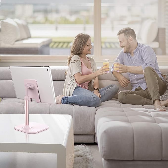 Doboli Cell Phone Stand, Valentine's Day Gifts for Teens Girls Boys Adults Women Men Mom Wife, Phone Stand for Desk, Phone Holder Stand Compatible with iPhone and All Mobile Phones Tablet, Pink
