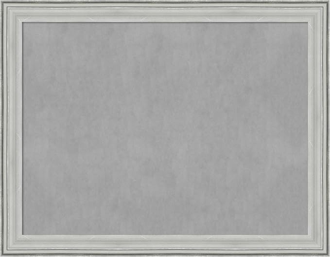 Amanti Art Silver Framed Magnetic Board 21x27 Medium Vision Board for use with Magnets, 100% Metal Sheet to Display Items as Office Decor or for Home Organization in mudroom, Kitchen or Kids Room