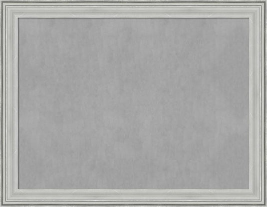 Amanti Art Silver Framed Magnetic Board 21x27 Medium Vision Board for use with Magnets, 100% Metal Sheet to Display Items as Office Decor or for Home Organization in mudroom, Kitchen or Kids Room