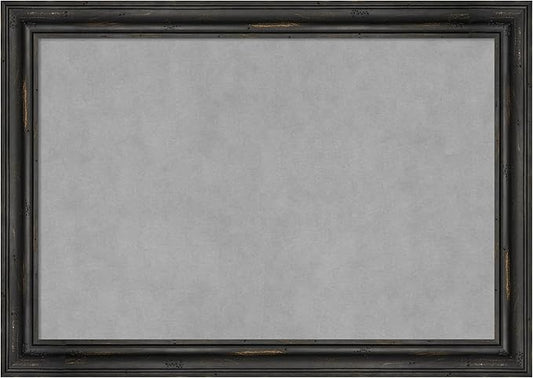 Amanti Art Black Framed Magnetic Board 19x27 Medium Vision Board for use with Magnets, 100% Metal Sheet to Display Items as Office Decor or for Home Organization in mudroom, Kitchen or Kids Room