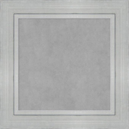 Amanti Art Silver Framed Magnetic Board 27x27 Medium Vision Board for use with Magnets, 100% Metal Sheet to Display Items as Office Decor or for Home Organization in mudroom, Kitchen or Kids Room
