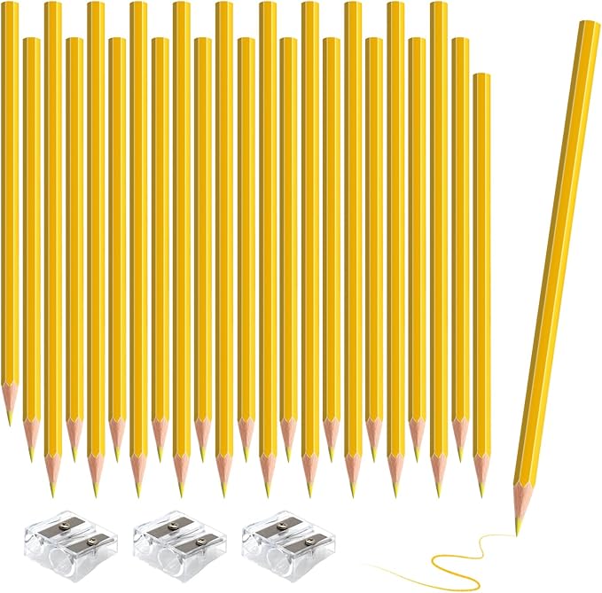 sqzrmdcg 36 PCS Yellow Colored Pencils, Pre-sharpened Professional Wooden Art Pencils Set for Artists Painting | Premium Drawing Sketching Supplies(Yellow)
