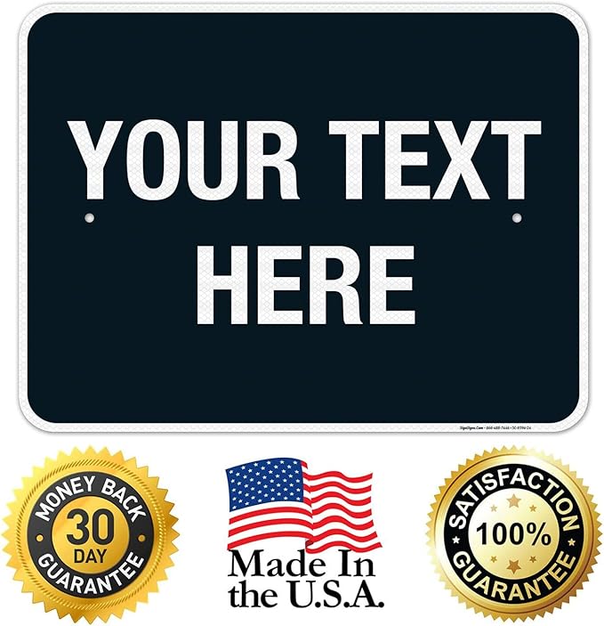 Personalized Custom Black Background And Season Sign, 18x24 Inches, 3M EGP Reflective .080 Aluminum, Fade Resistant, Made in USA by Sigo Signs