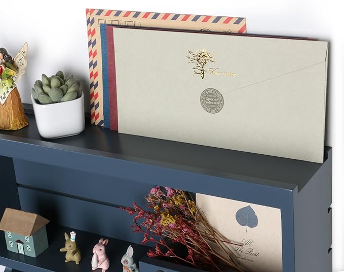 Mutsault Key Holder for Wall, Mail Organizer Wall Mounted, Gray