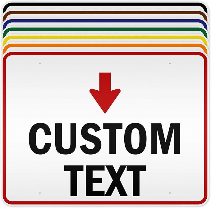 Custom Arrow and Directional Sign by My Sign Center - 36x48 Inches, Down Arrow, Reflective, Rust Free DiBound, Fade Resistant, Made in USA