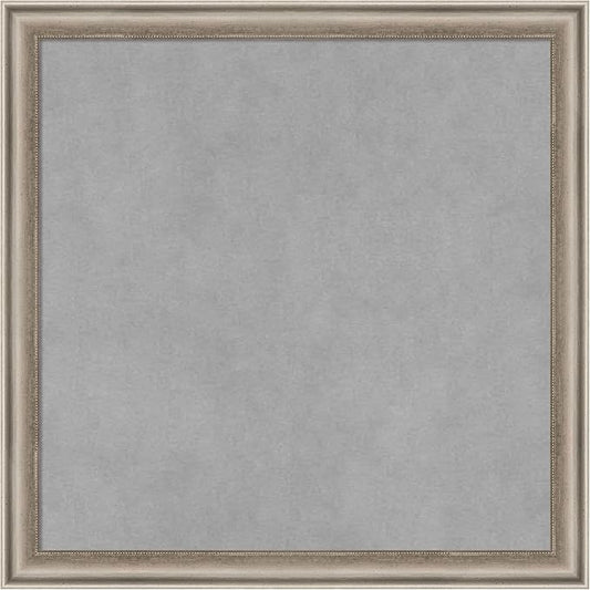 Amanti Art Silver Framed Magnetic Board 18x18 Small Vision Board for use with Magnets, 100% Metal Sheet to Display Items as Office Decor or for Home Organization in mudroom, Kitchen or Kids Room