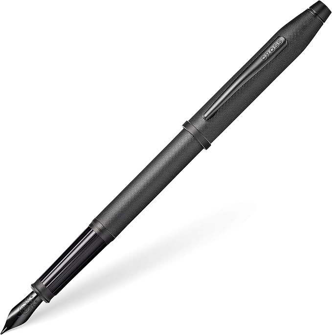 Cross Century II Refillable Fountain Pen, Fine Nib, Includes Premium Gift Box - Black Micro-Knurl