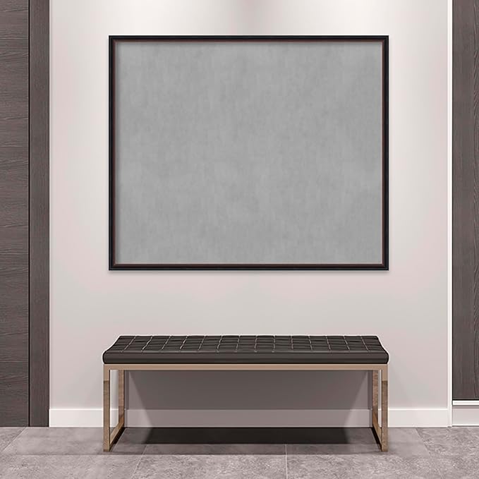 Amanti Art Black Framed Magnetic Board 42x50 Oversize Vision Board for use with Magnets, 100% Metal Sheet to Display Items as Office Decor or for Home Organization in mudroom, Kitchen or Kids Room