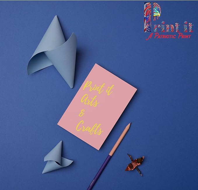 PrintIt Colors Multipurpose Paper, 20 lbs., 8.5" x 11", 500 Sheets/Ream – Premium Colored Copy Paper for Printing, School, and Office Use (Pink)