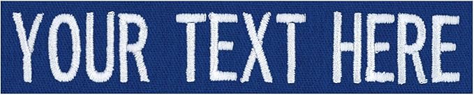 Custom Uniform Name Tapes Solid Colors. Made in The U.S.A. Ships Under 24 Hours. Royal Blue Fabric, 5 Inch Hook Fastener (Uniform Ready Fastener)