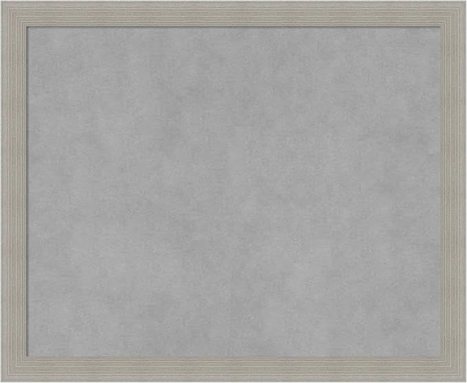 Amanti Art Grey Framed Magnetic Board 18x22 Small Vision Board for use with Magnets, 100% Metal Sheet to Display Items as Office Decor or for Home Organization in mudroom, Kitchen or Kids Room