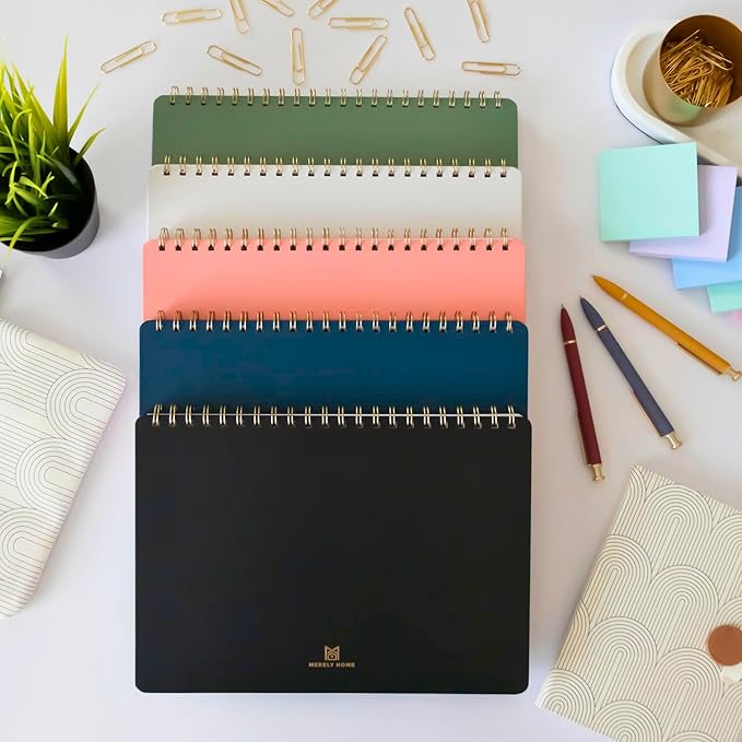 Merely Home Undated Weekly Schedule | Business Planner | 8.25” x 11.75” ADHD Organizer | Premium Multi-Layout Schedule | Evergreen | Landscape Layout