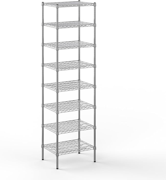 Regal Altair 18" Deep x 24" Wide x 86" Height Wire Shelving Kit | 8-Tier | NSF Commercial Storage Rack Unit