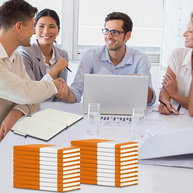 LYDTICK 20 Pack Journals for Writing College Ruled Notebooks Journal in Bulk, Hardcover Notebooks (200Pages) for Note Talking, Lined Bullet Journals for Home School Office, 5.7"x8.4", Orange