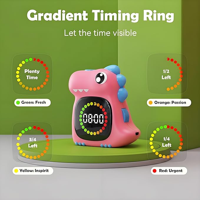 Doli Yearning Visual Timer for Kids, 99 Minute Digital Cute Kids Visual Timer Classroom Timer for Home School Study Teaching Time Management