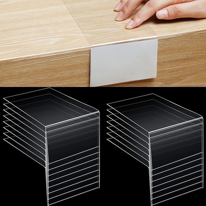 Containlol 15 Pieces Moveable Shelf Label Holders Clear Shelves Tags Moveable Library Markers Transparent Shelf Label Display Holder for Classroom Office Library Book Shelves(6.5 x 3.54 x 2.36 Inch)