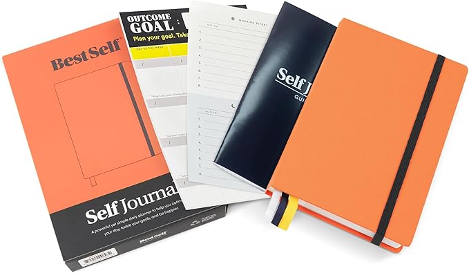 BestSelf 13-Week Self Journal & Goal Planner – Undated Daily ADHD-Friendly Journal for Men & Women | Productivity, Gratitude, Reflection & Habit Tracker | 2026 Life Organizer with Prompts, Coral