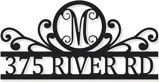 House Numbers for Outside With Custom Initial, Custom Metal House Numbers Sign, Address Numbers for House, Address Plaque for House, Outdoor Numbers for House Address, Personalized Metal Address Sign