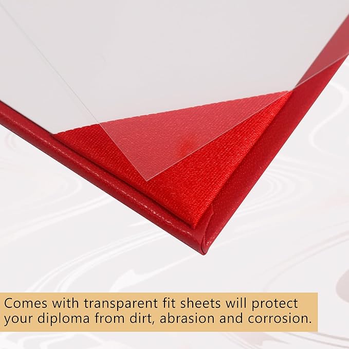 GraduationMall 11"x14" Imprinted Padded Diploma Cover Certificate Holder Red