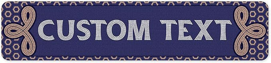 Custom Sign, Custom Street Sign, 11 Font Colors, 13 Font Styles, 4 Hole Options, 22 Sizes, 4x18 Inches, Rust Free DiBound, Fade Resistant, Made in USA by My Sign Center (Fauxsaic 1)