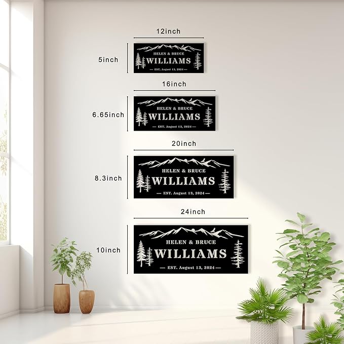 Wedding Gifts for Couples 2025, Personalized Wedding Gift, Custom Family Name Sign, Last Name Sign for Home, Established Signs, Housewarming Gift