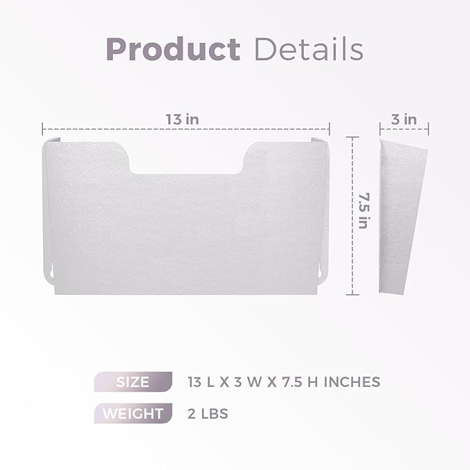 OSKIE DR POCKET RACK Wall-Mounted File Rack, Single Pocket, Metal Organizer for Letter-Sized Documents, Space-Saving Desktop Organizer, 14 x 2.5 x 7.5 inches (Graywhite)