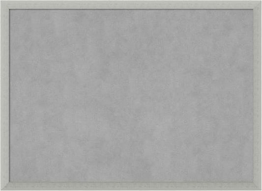 Amanti Art Silver Framed Magnetic Board 22x30 Medium Vision Board for use with Magnets, 100% Metal Sheet to Display Items as Office Decor or for Home Organization in mudroom, Kitchen or Kids Room