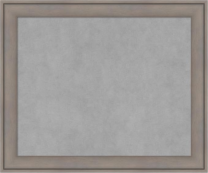 Amanti Art Grey Framed Magnetic Board 19x23 Small Vision Board for use with Magnets, 100% Metal Sheet to Display Items as Office Decor or for Home Organization in mudroom, Kitchen or Kids Room