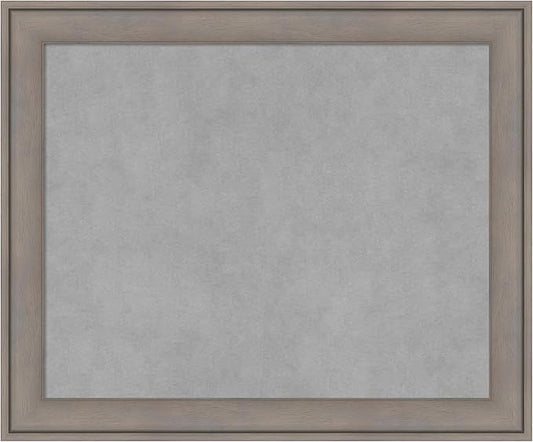 Amanti Art Grey Framed Magnetic Board 19x23 Small Vision Board for use with Magnets, 100% Metal Sheet to Display Items as Office Decor or for Home Organization in mudroom, Kitchen or Kids Room