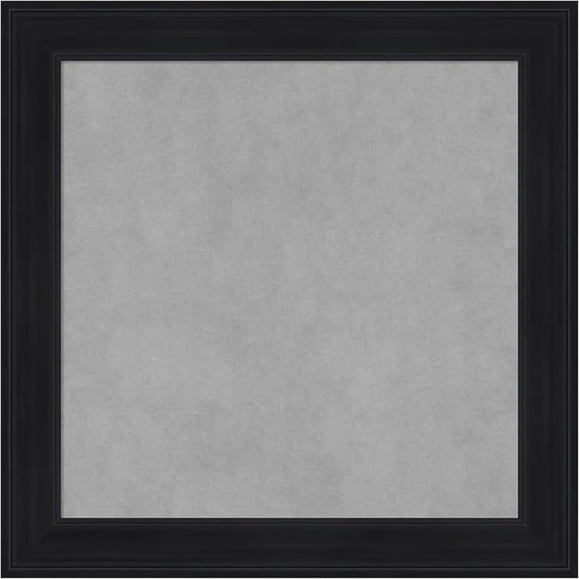 Amanti Art Black Framed Magnetic Board 25x25 Medium Vision Board for use with Magnets, 100% Metal Sheet to Display Items as Office Decor or for Home Organization in mudroom, Kitchen or Kids Room