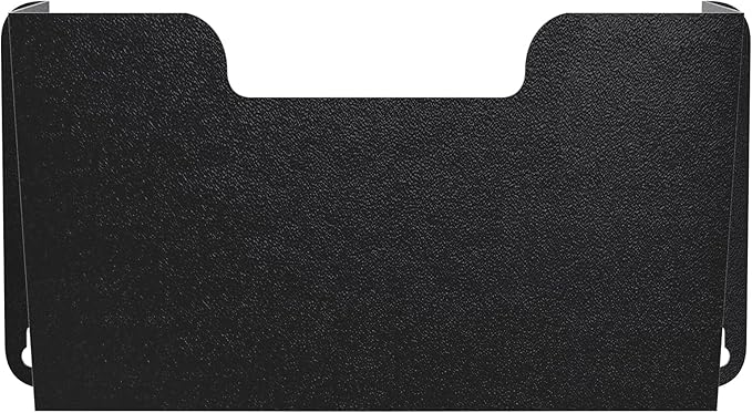 OSKIE DR POCKET RACK Wall-Mounted File Rack, Single Pocket, Metal Organizer for Letter-Sized Documents, Space-Saving Desktop Organizer, 14 x 2.5 x 7.5 inches (Black)