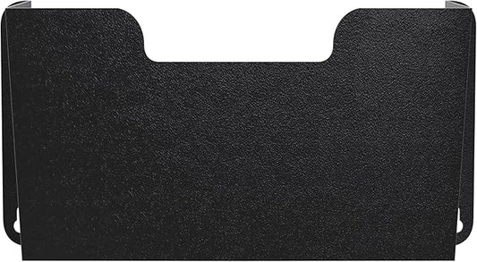 OSKIE DR POCKET RACK Wall-Mounted File Rack, Single Pocket, Metal Organizer for Letter-Sized Documents, Space-Saving Desktop Organizer, 14 x 2.5 x 7.5 inches (Black)
