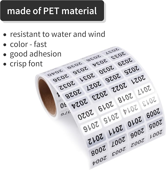 2001-3000 Consecutive Number Inventory Stickers Self Adhesive Waterproof Labels Office Warehouse Numbering Classification Black Printing on Silver Sticker 0.79 x 0.38 Inch